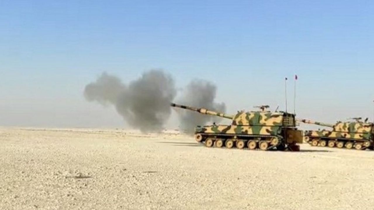 Türk ve Katar ordusu fırtına obüs topçu atışları gerçekleştirdi