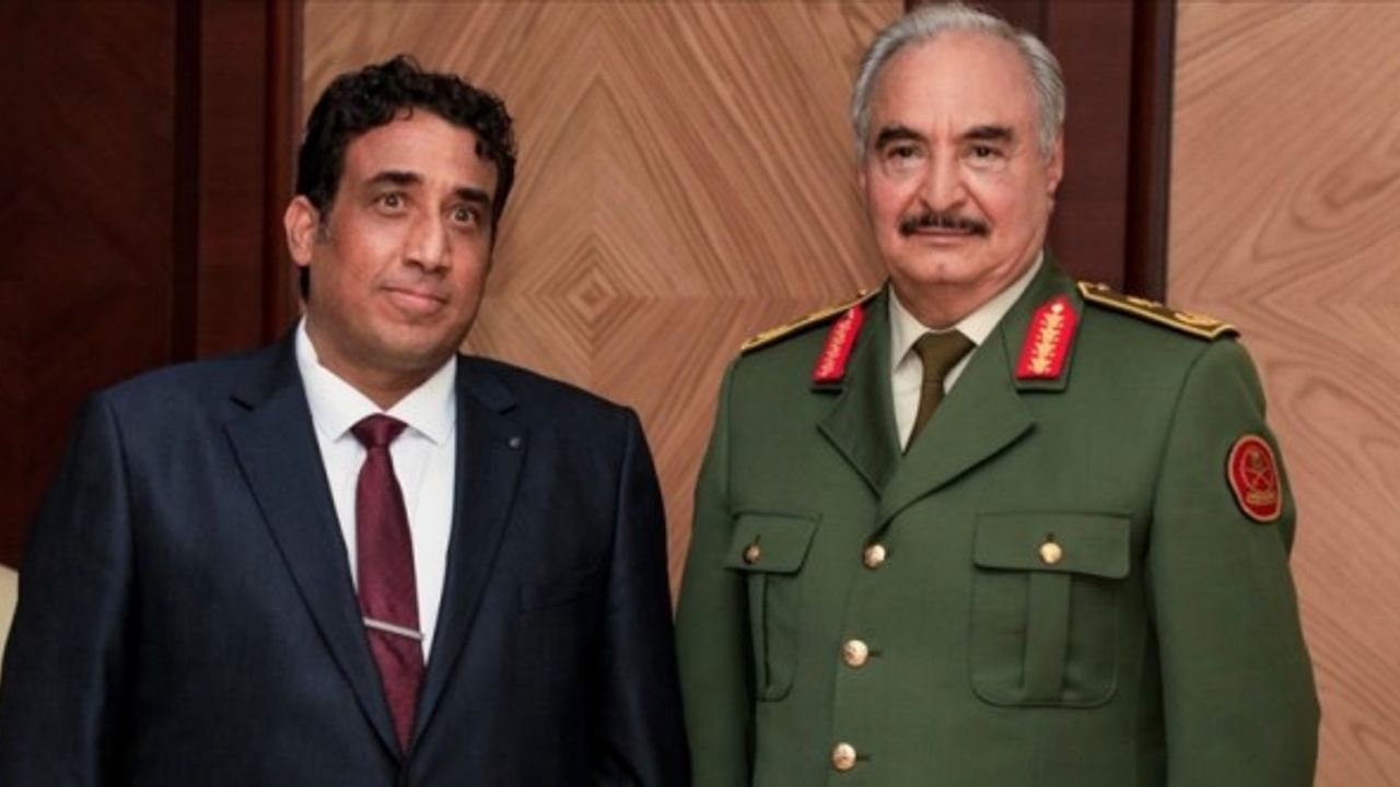 Libya'nın yeni seçilen Başkanlık Konseyi Başkanı Menfi, Bingazi'de Hafter'le görüştü