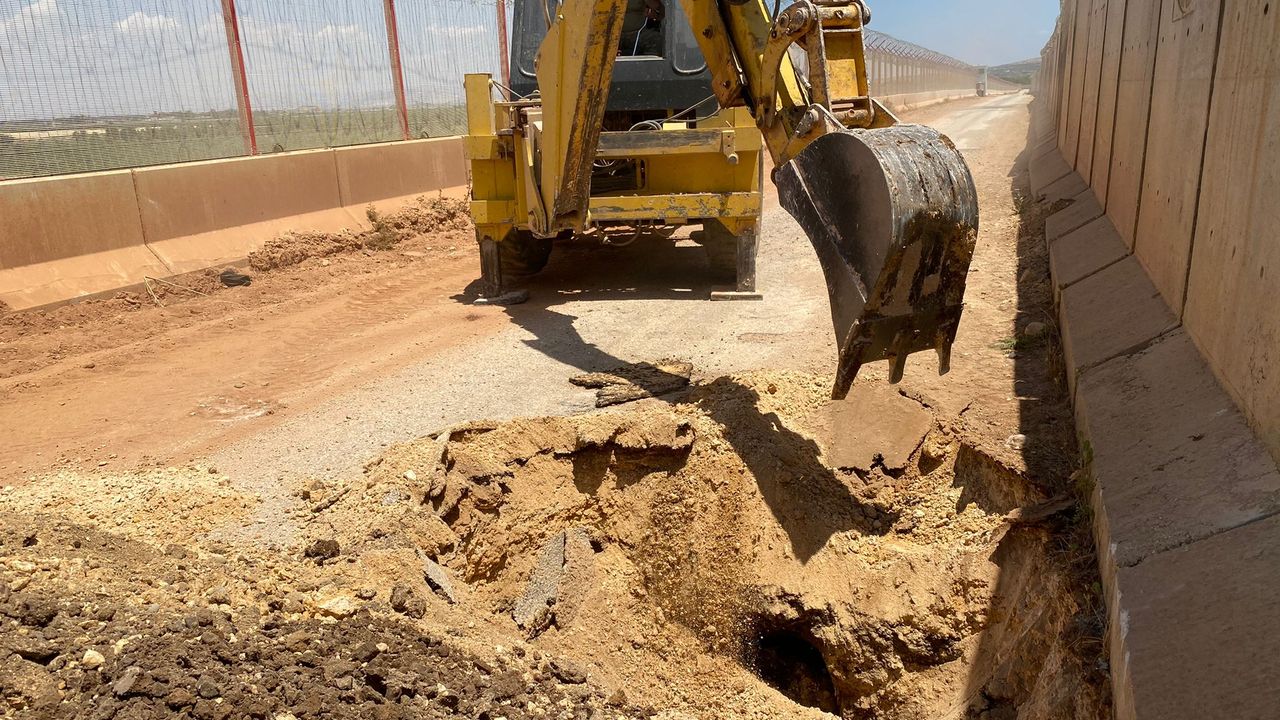 Suriye'den Türkiye'ye kazılan tünel imha edildi