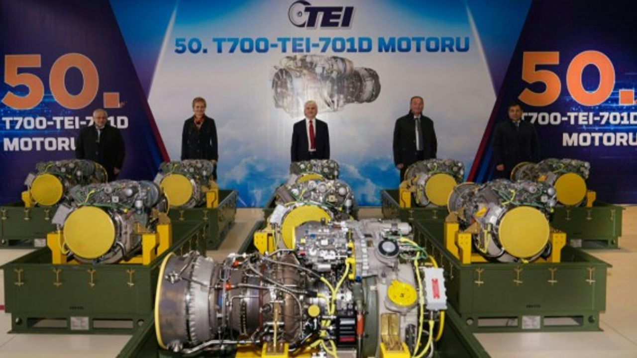 T700-TEI-701D motorunun 50'ncisi teslim edildi