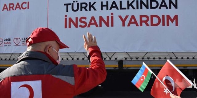Türk Kızılaydan Azerbaycan'a insani yardım