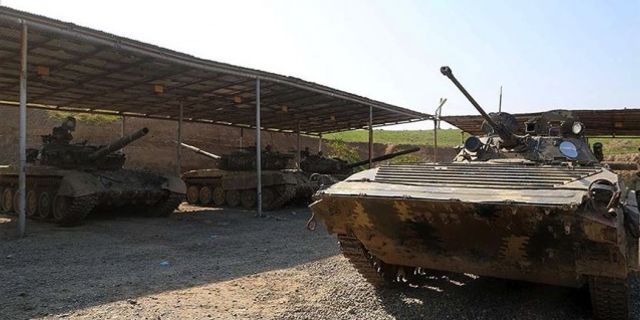 Ermenistan'ın tank ve topları imha edildi