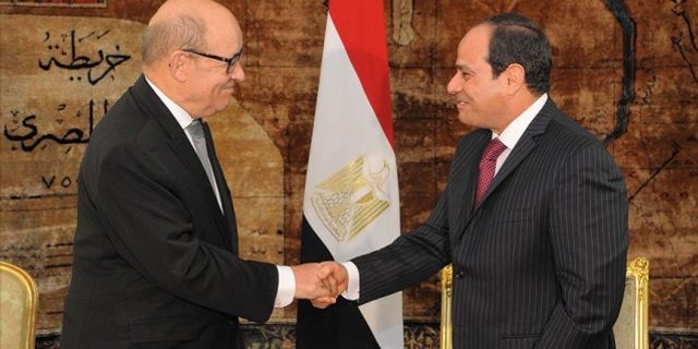 Fransa Dışişleri Bakanı, Mısır Cumhurbaşkanı ile görüştü