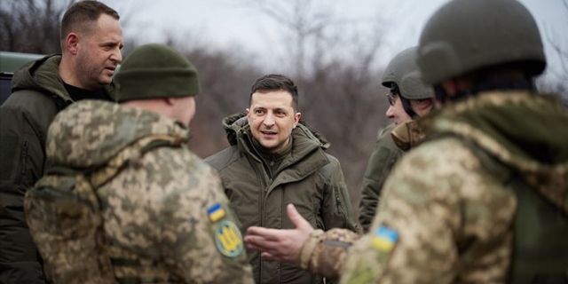 Zelenskiy, G7 ülkeleri büyükelçileriyle beraber Donbas cephesini ziyaret etti