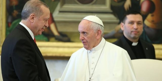 Cumhurbaşkanı Erdoğan, Papa Fransuva ile İsrail'i görüştü
