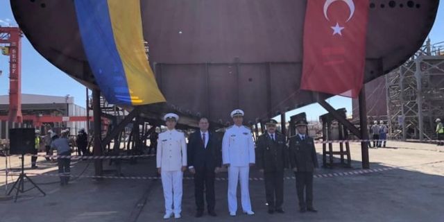 Ukrayna MİLGEM projesinin ilk gemisi kızağa konuldu