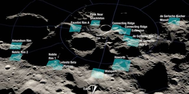 Ay'a ayak basılacak 13 aday nokta belirlendi