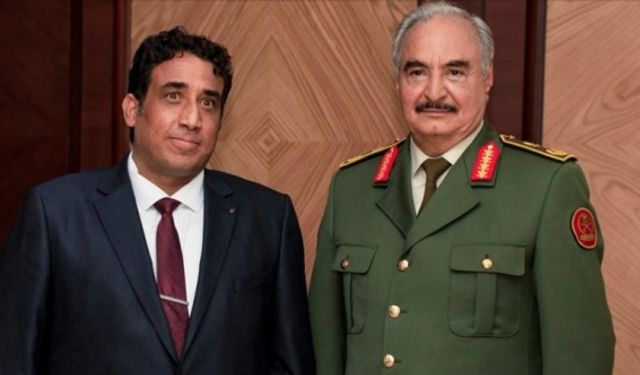 Libya'nın yeni seçilen Başkanlık Konseyi Başkanı Menfi, Bingazi'de Hafter'le görüştü